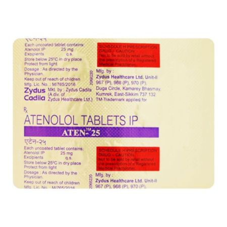 Aten 25mg Tablet 14'S