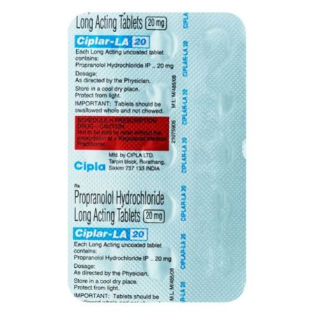 Ciplar LA 20mg Tablet 15'S