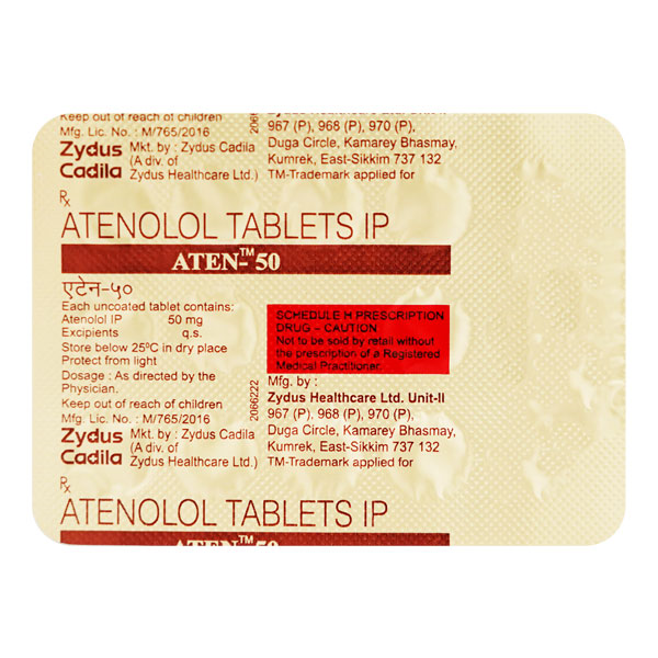 Aten 50mg Tablet 14'S