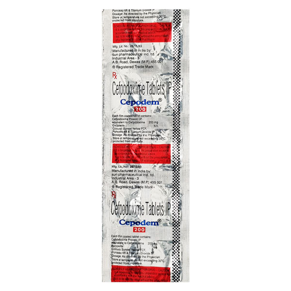 Cepodem 200mg Tablet 10'S