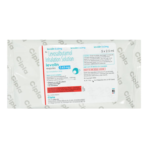 Levolin 0.63mg Respule 5X2.5ml