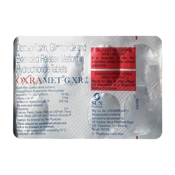OXRAMET G XR 10/1/500 Tablet 7's