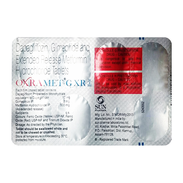OXRAMET G XR 10/2/500 Tablet 7's