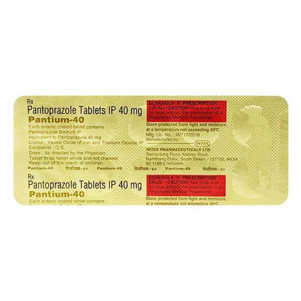 Pantium 40mg Tablet 10'S