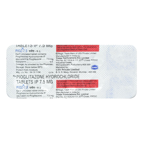 Pioz 7.5mg Tablet 10'S