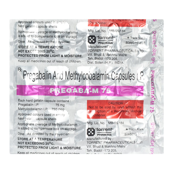 Pregaba M 75mg Capsule 15'S