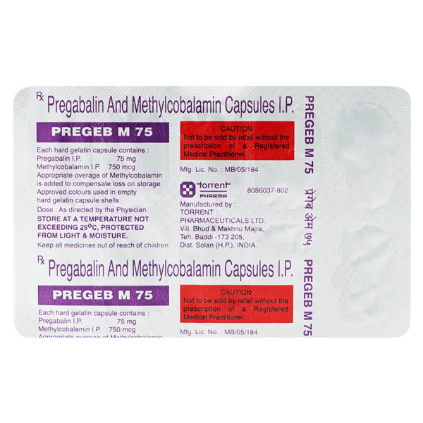 Pregeb M 75mg Capsule 10'S