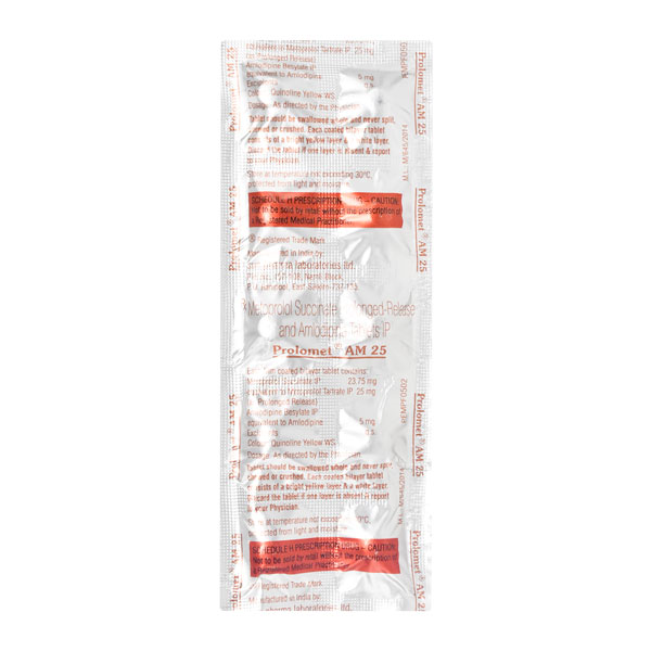 Prolomet AM 25mg Tablet 10'S