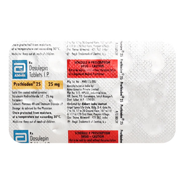 Prothiaden 25mg Tablet 15'S