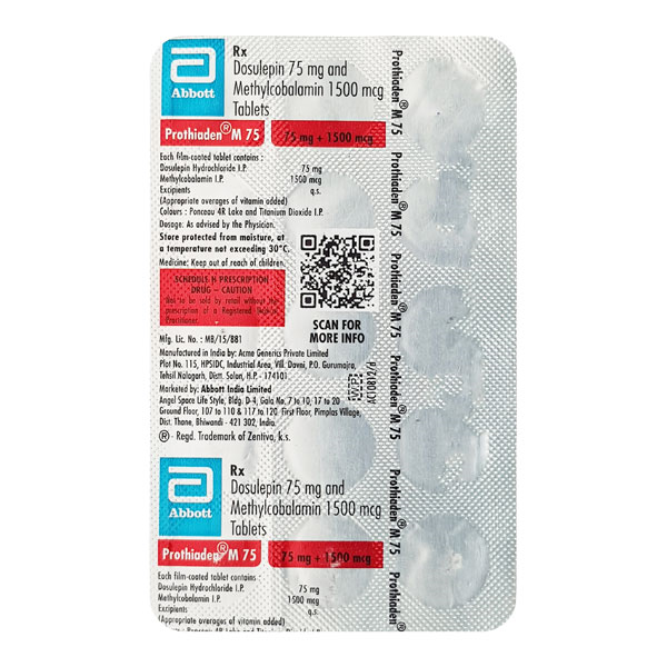Prothiaden M 75mg/1500mcg Tablet 15'S