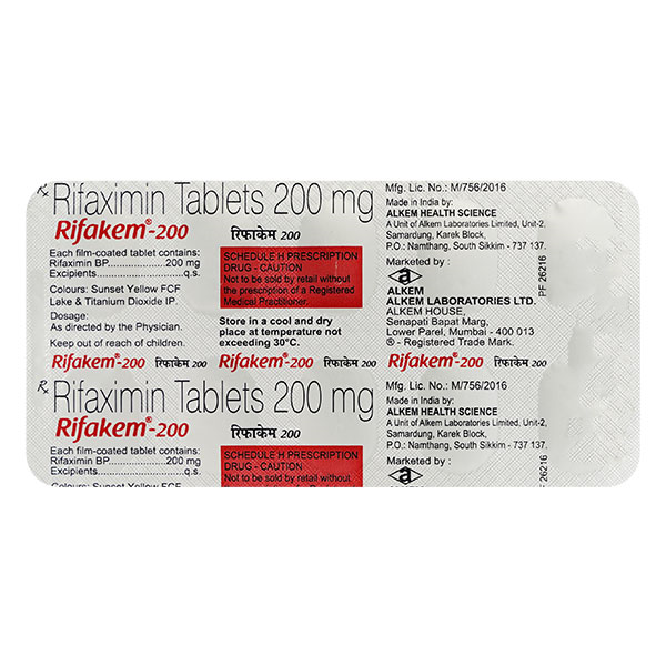 Rifakem 200mg Tablet 10'S