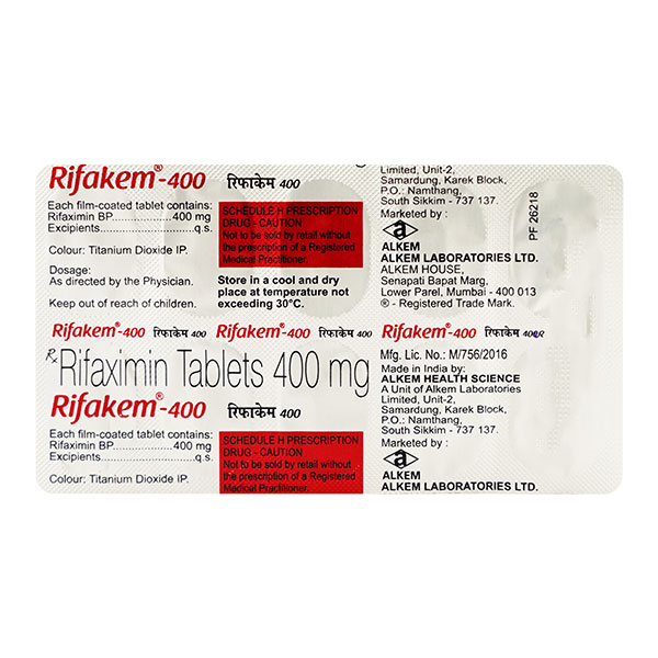 Rifakem 400mg Tablet 10'S