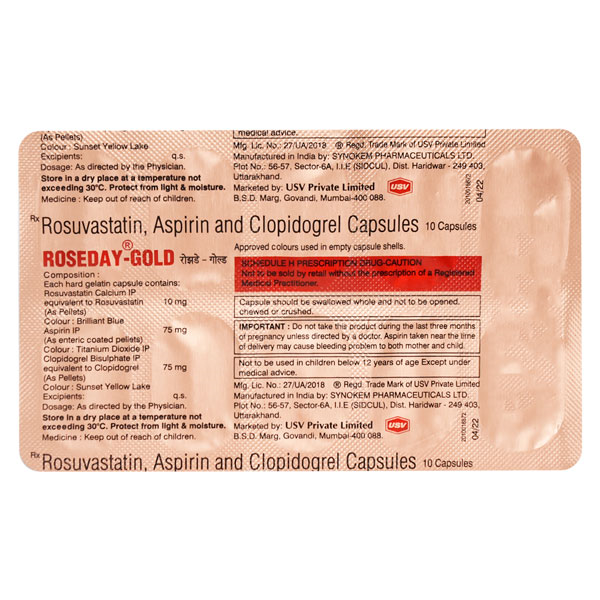 Roseday Gold 10mg Capsule 10'S