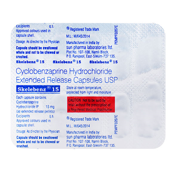 Skelebenz 15mg Capsule 10'S
