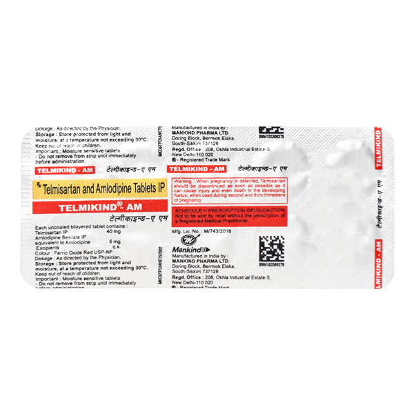 Telmikind AM 40mg Tablet 10'S