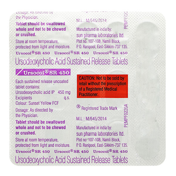 Ursocol Sr 450Mg Tablet 15's
