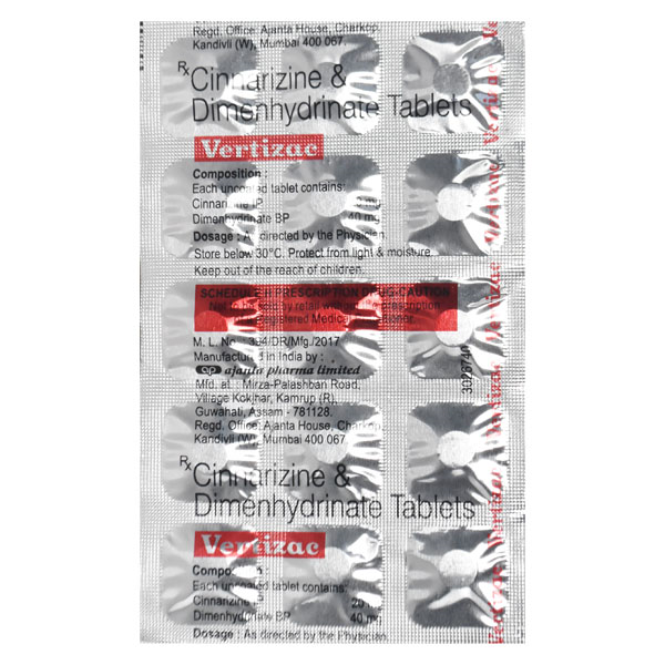 Vertizac Tablet 15'S