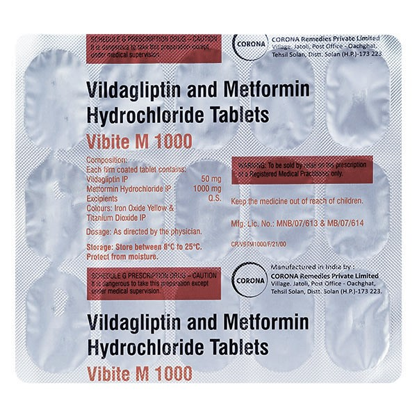 VIBITE M 1000mg Tablet 15's
