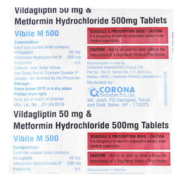 VIBITE M 500mg Tablet 15's