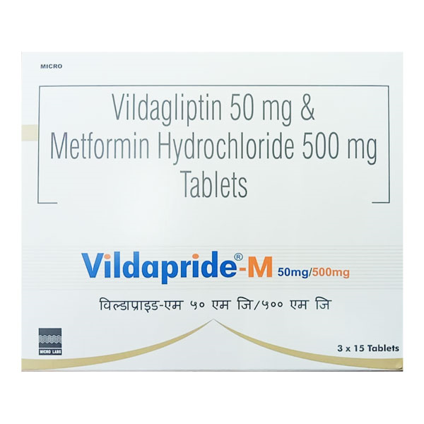 VILDAPRIDE M 50/500mg Tablet 15's