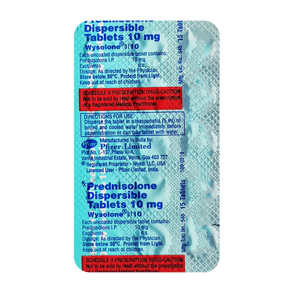 Wysolone DT 10mg Tablet 15'S
