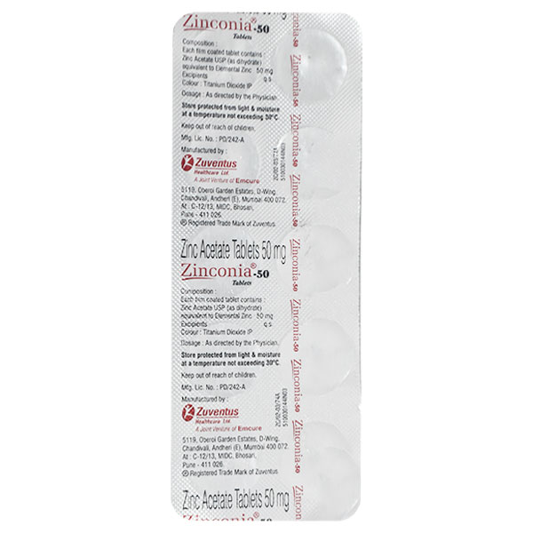 Zinconia 50mg Tablet 10'S