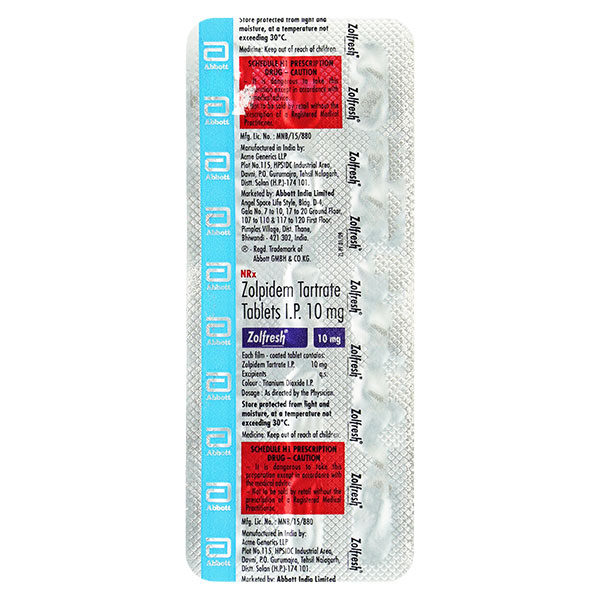 Zolfresh 10mg Tablet 15'S