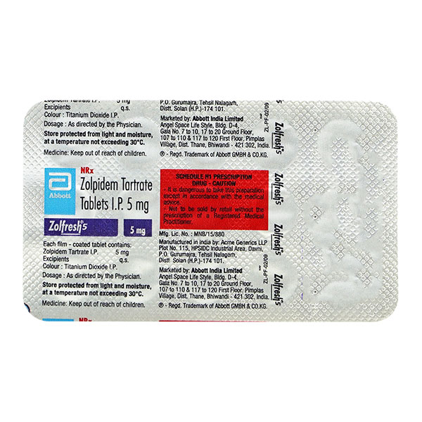 Zolfresh 5mg Tablet 15'S